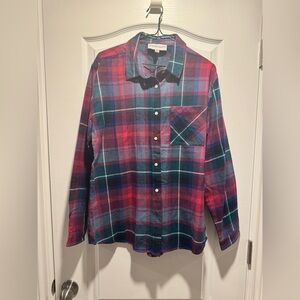 407 -Alex & Parker flannel plaid shirt